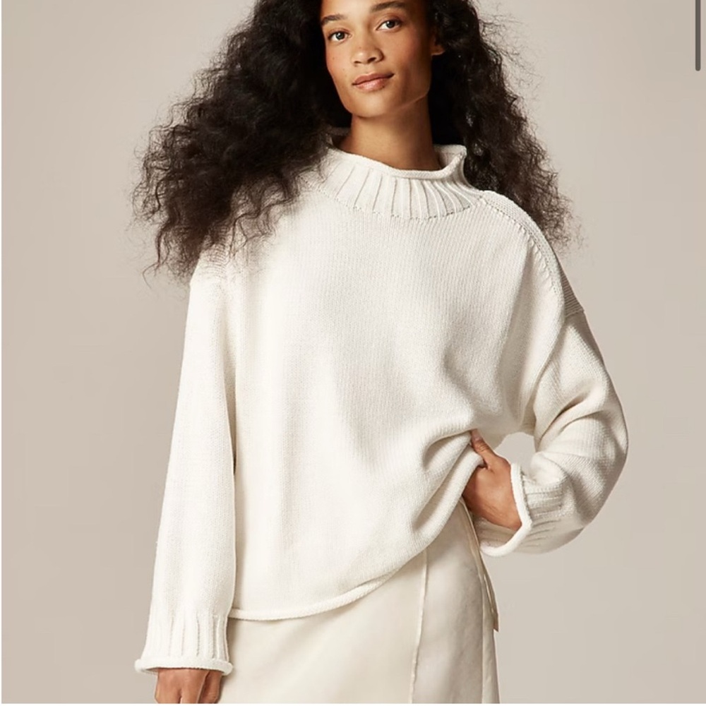 J. Crew Cream Turtleneck Sweater